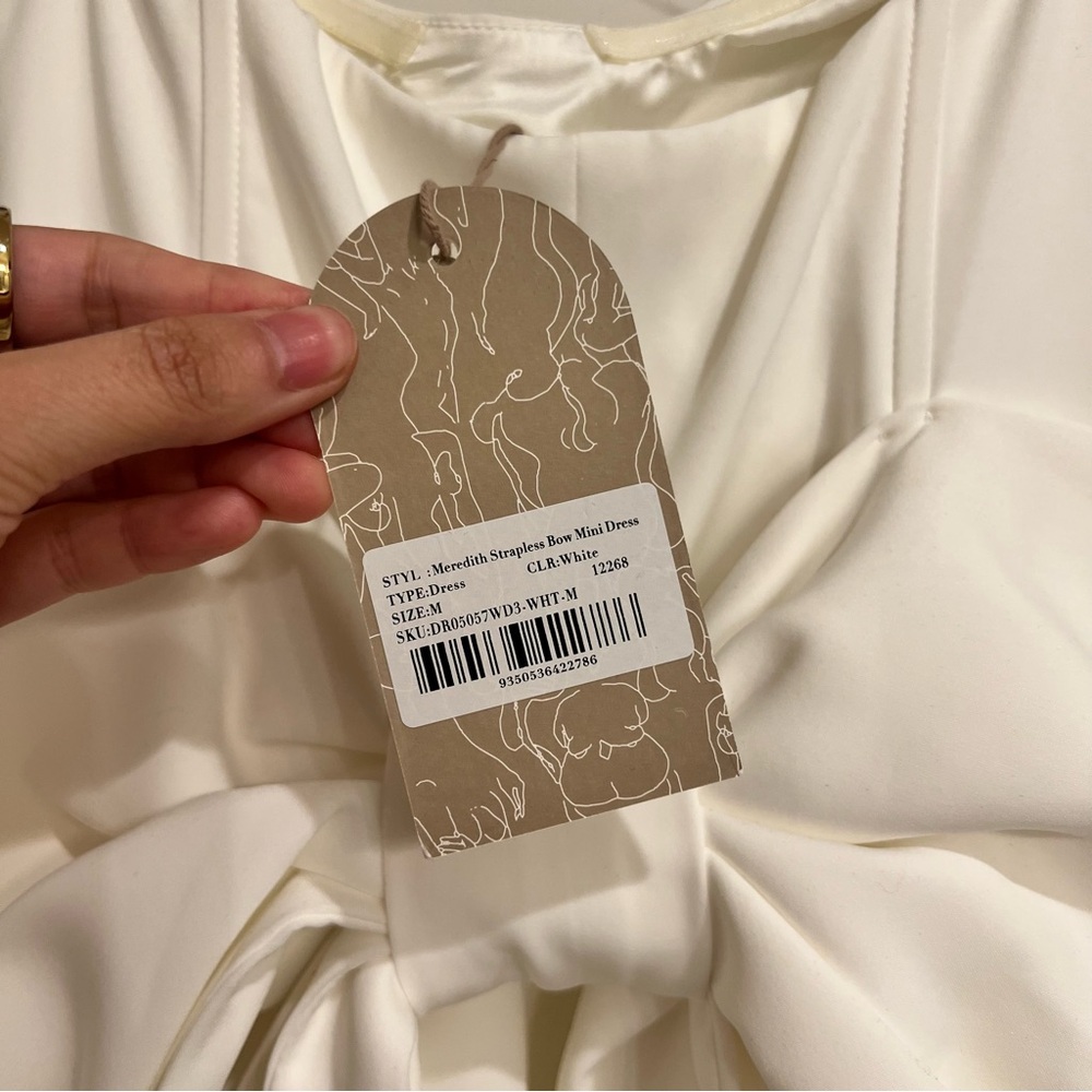 NWT Meshki Meredith Bow Mini Dress - Picture 5 of 9
